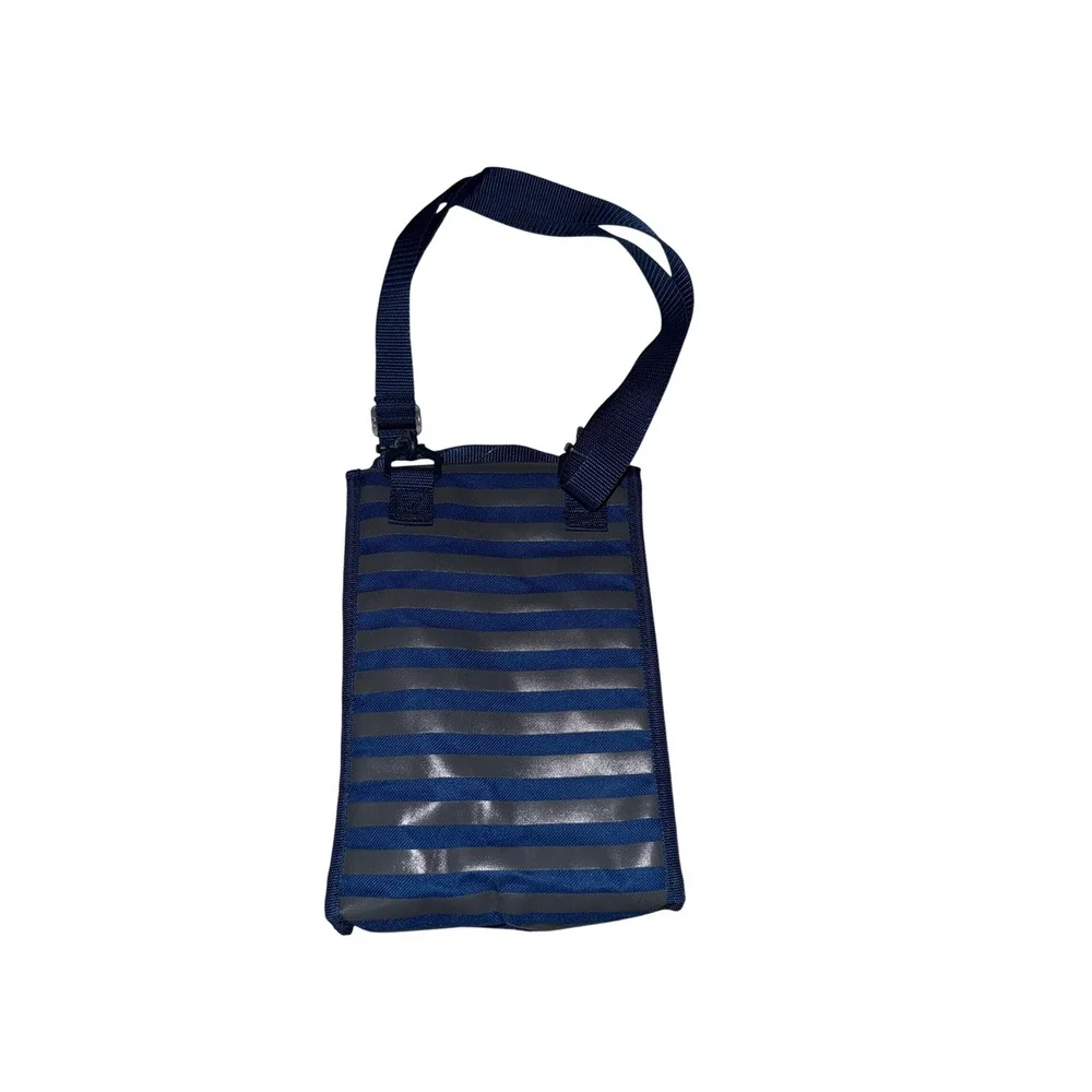 Sanrio 2011 Pochacco Insulated Lunch Bag Blue Striped Shoulder Strap NWT